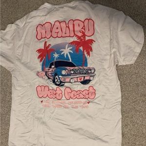 white malibu tee shirt